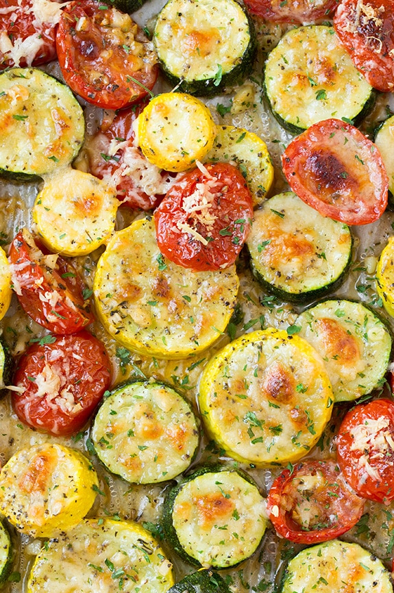 Easy Sheet Pan Roasted Garlic Parmesan Zucchini Recipe